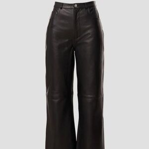 VEDA, Black Leather Pants Size 12